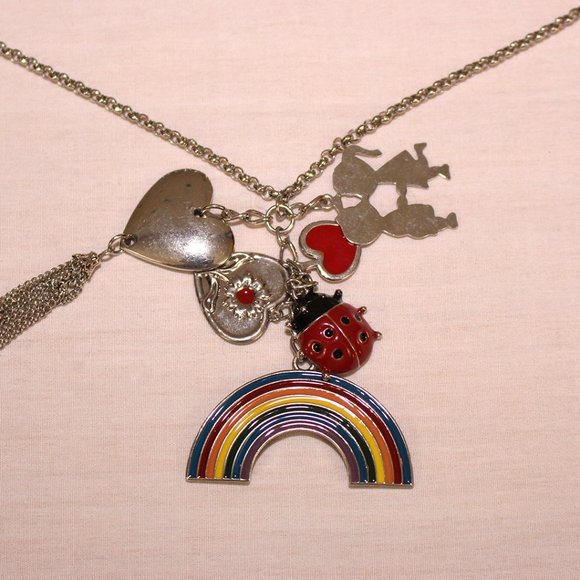 Long charm necklace. - Picture 2 of 2